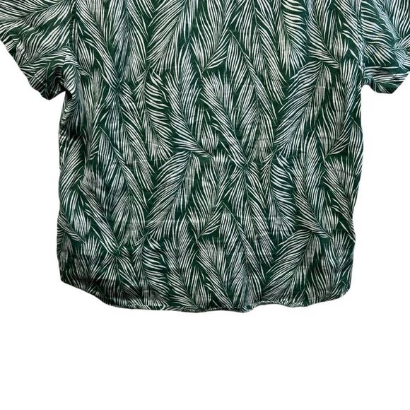 J.Crew linen cotton xl Tropical Hawaiian Down Shirt - Cotton, Short Sleeves - Picture 13 of 14